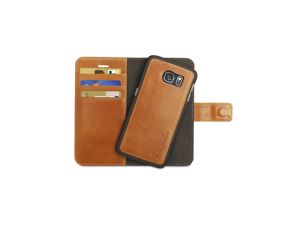 Lynge til Galaxy S6 - Golden Tan Lommebok og mobilcover i ett | dbramante 
